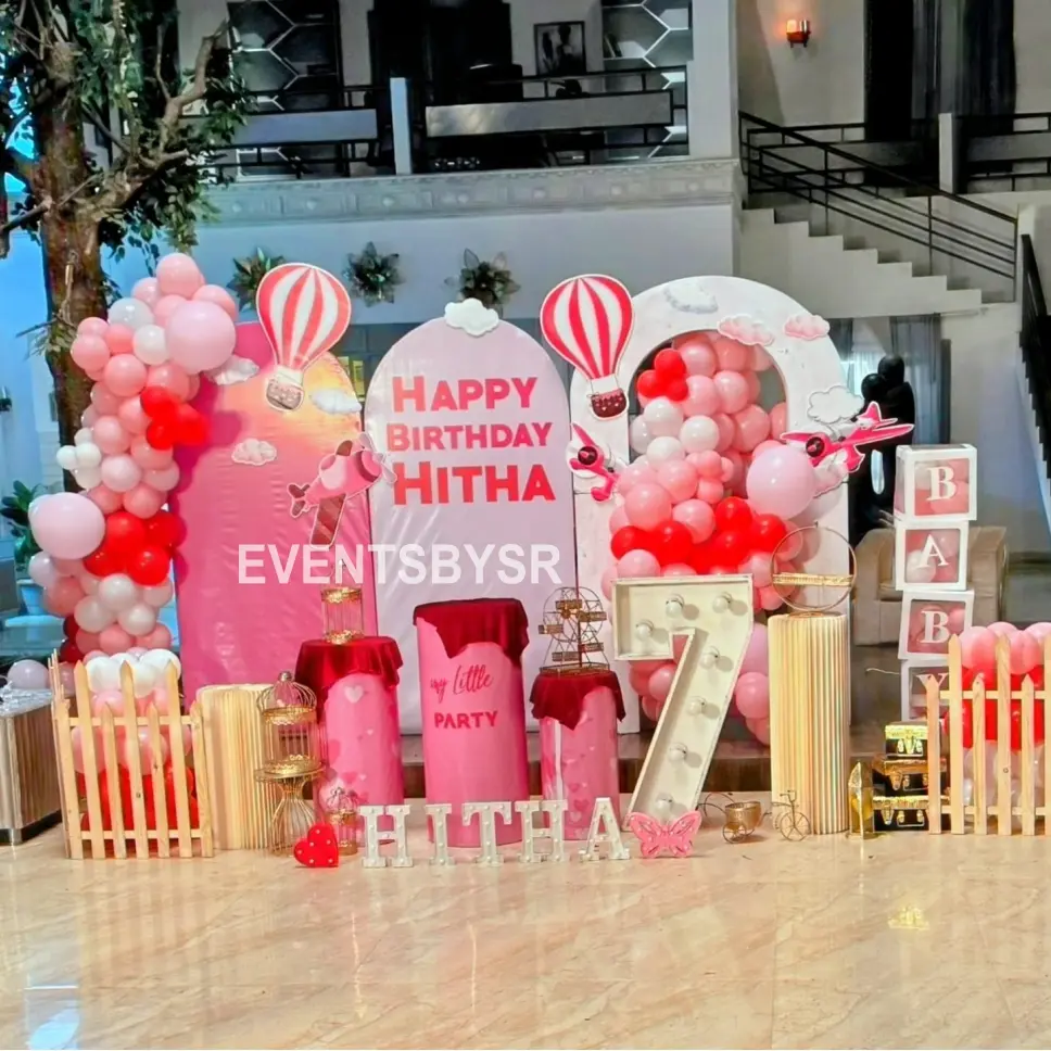 HOT AIR BALLOON THEME (PINK)